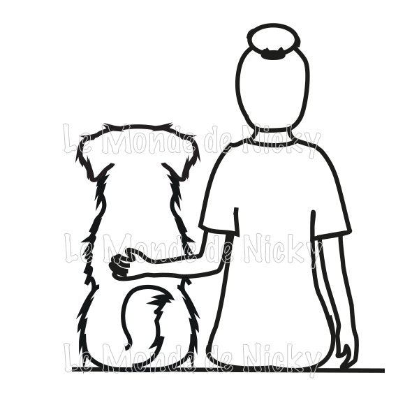 Tee-shirt Maitresse et chien