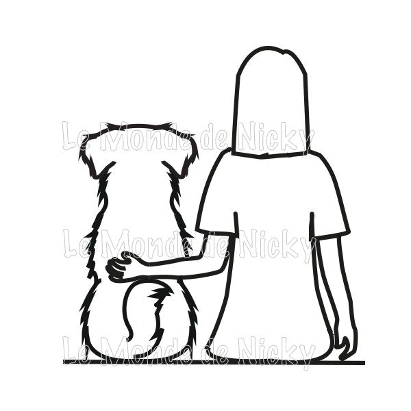 Tee-shirt Maitresse et chien
