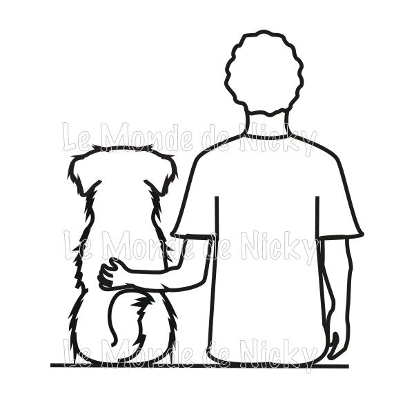 Tee-shirt Maitre et chien