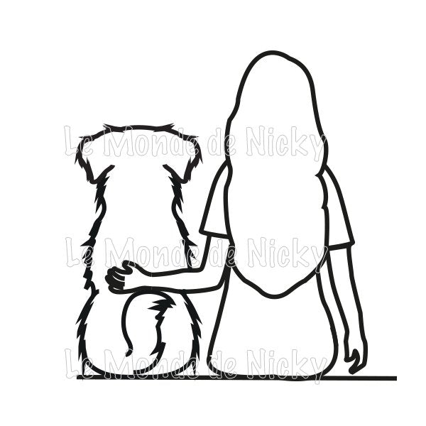 Tee-shirt Maitresse et chien