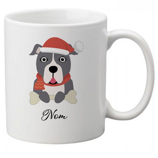 mug-chien-noel-american-staff-gris