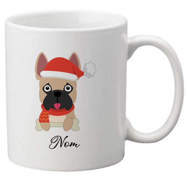 mug-chien-noel-bouledogue-francais-marron