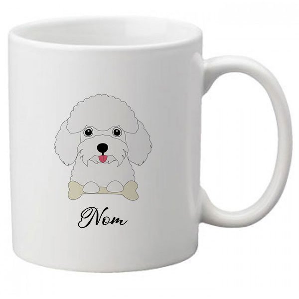 mug-chien-caniche-blanc