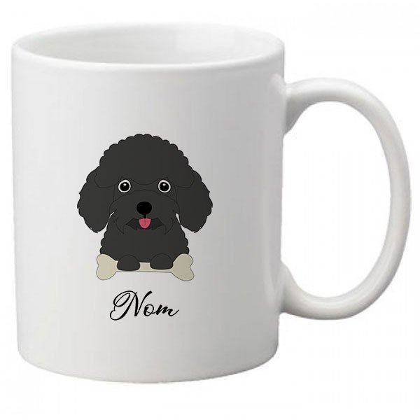 mug-chien-caniche-noir