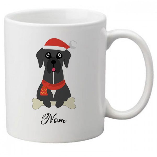 mug-chien-noel-dogue-allemand-noir