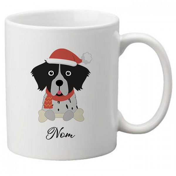 Mug chien noël personnalisé