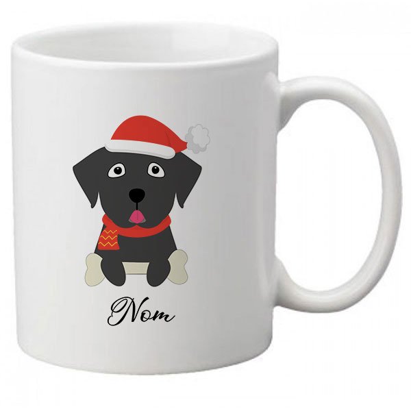 mug-chien-noel-labrador-noir