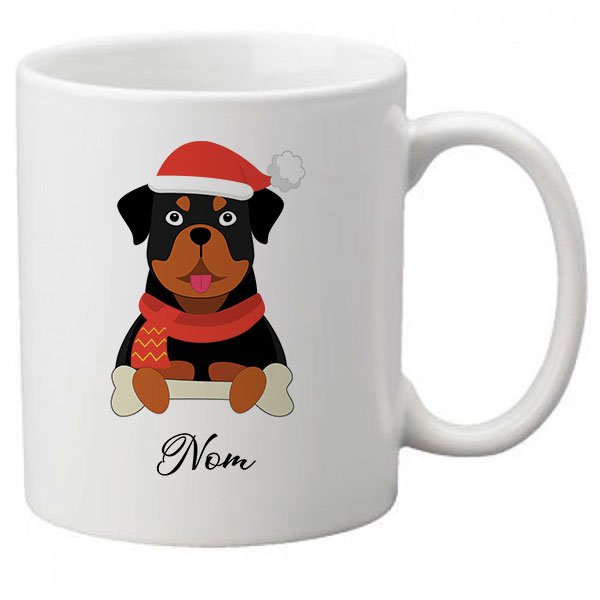 mug-chien-noel-rottweiler