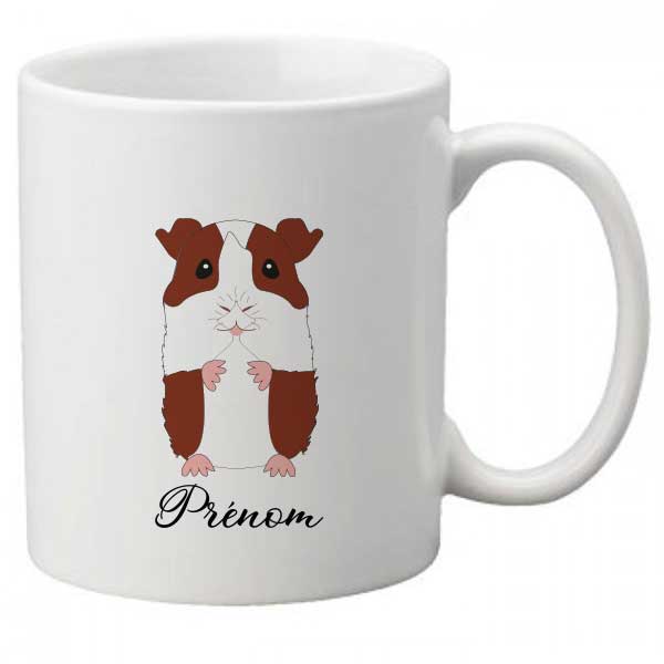 mug-personnalisé-cochon-d'inde-brun-blanc