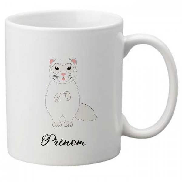 mug-personnalise-furet-blanc