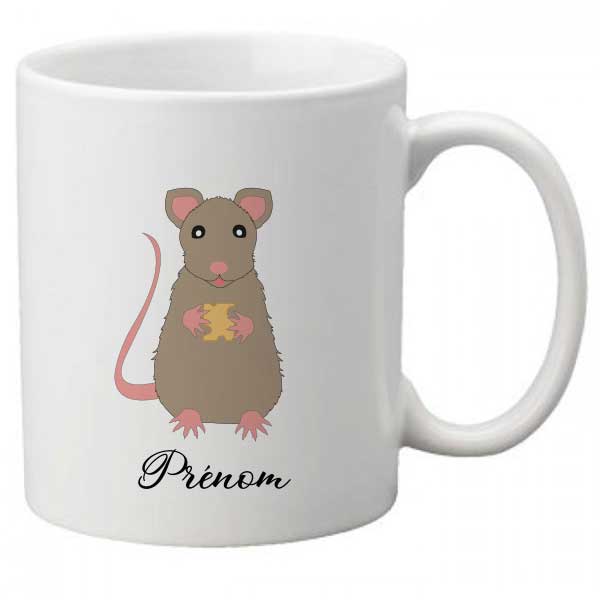 mug-personnalise-rat-gris-creme