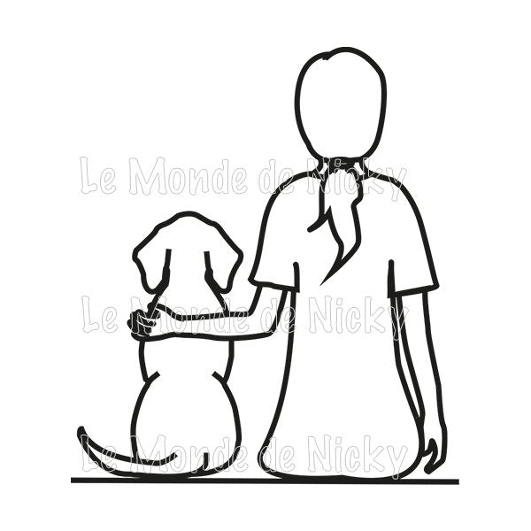 Tee-shirt Maitresse et chien