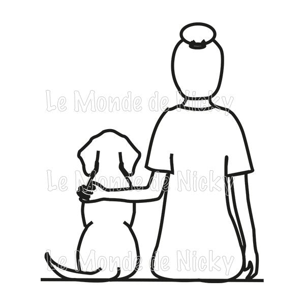 Tee-shirt Maitresse et chien