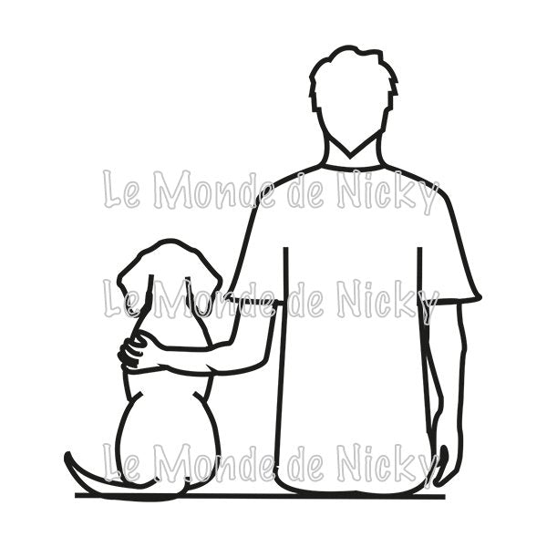 Tee-shirt Maitre et chien