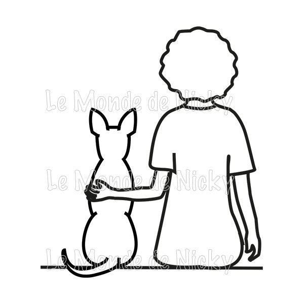 Tee-shirt Maitresse et chien
