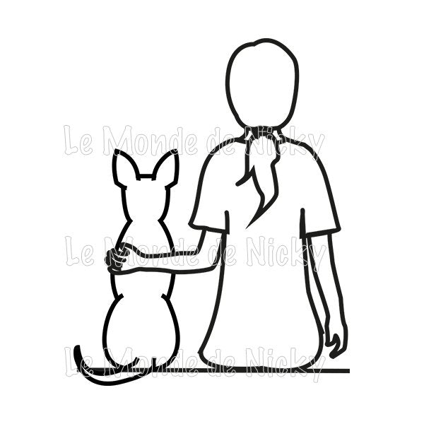 Tee-shirt Maitresse et chien