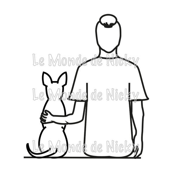 Tee-shirt Maitre et chien