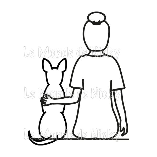 Tee-shirt Maitresse et chien