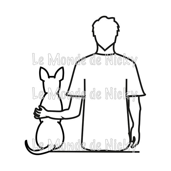Tee-shirt Maitre et chien