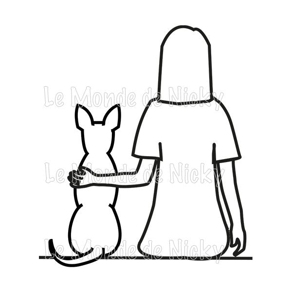Tee-shirt Maitresse et chien