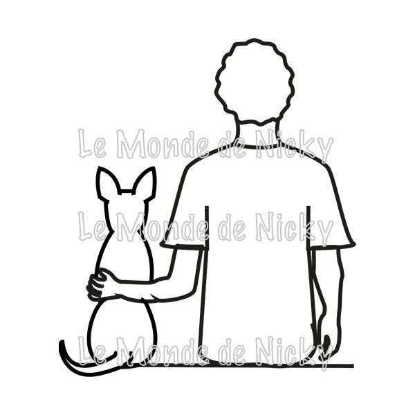 Tee-shirt Maitre et chien