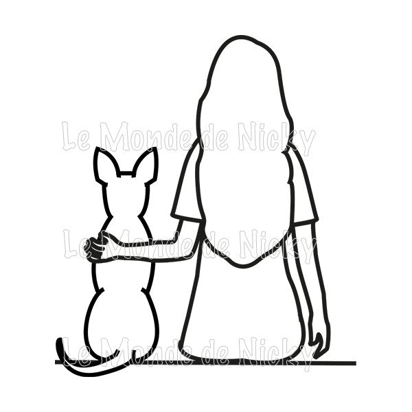 Tee-shirt Maitresse et chien