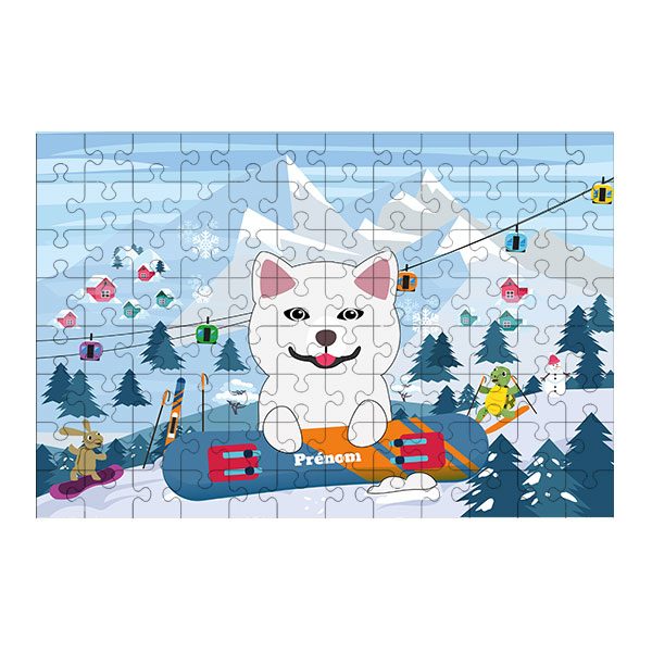 Puzzle chien Ski