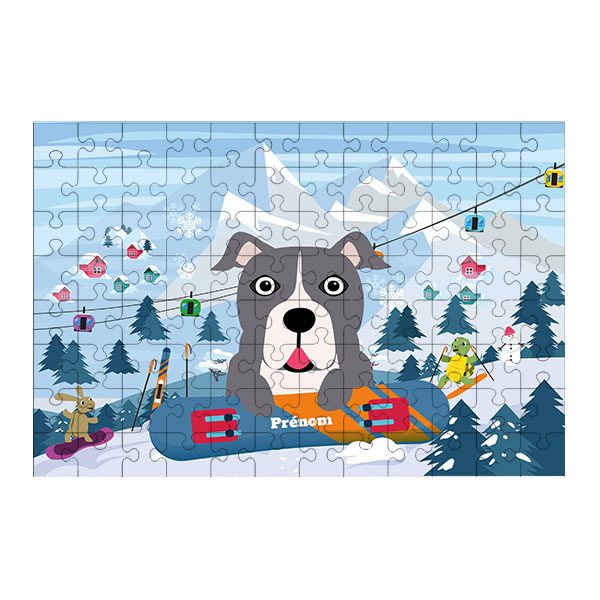 Puzzle chien Ski