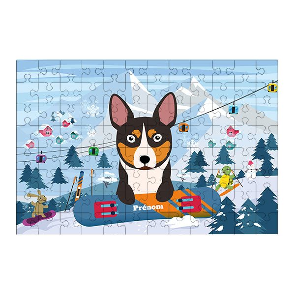 Puzzle chien Ski