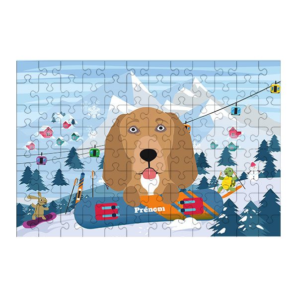 Puzzle chien Ski