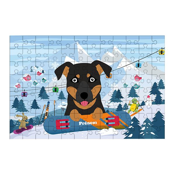 Puzzle chien Ski