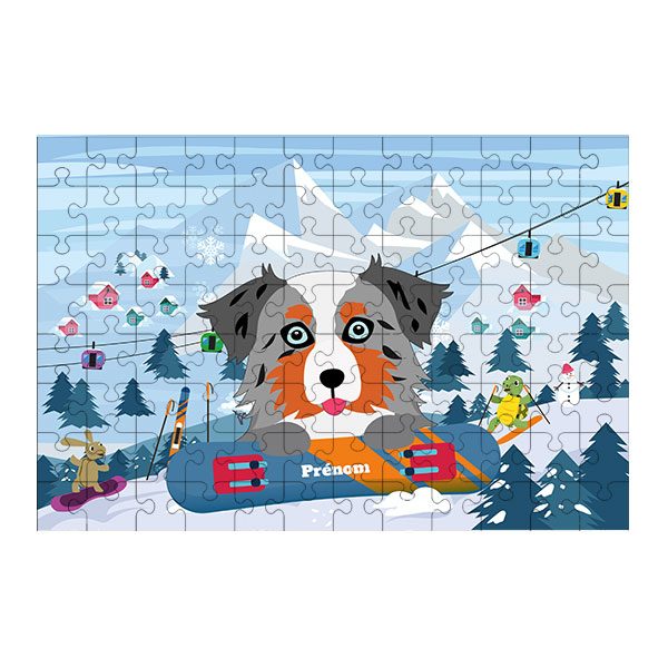 Puzzle chien Ski