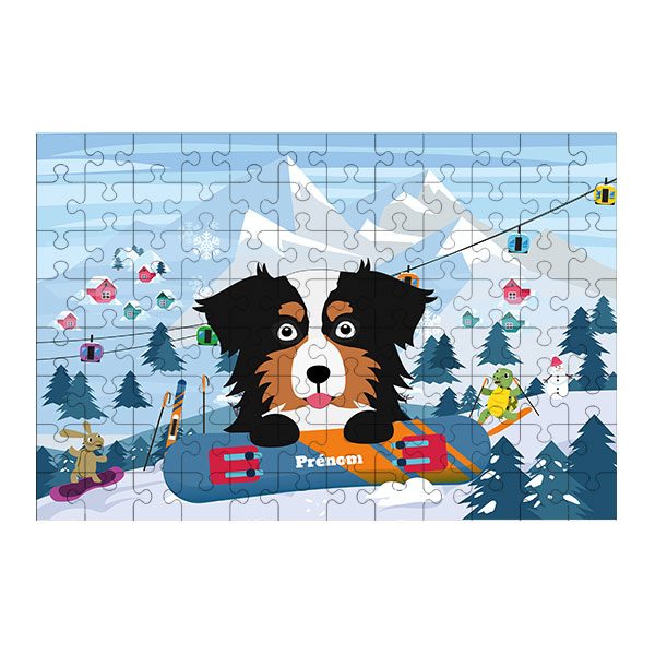 Puzzle chien Ski