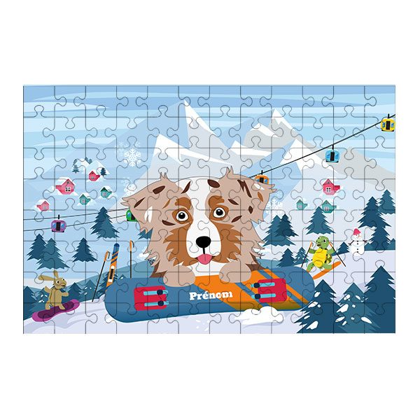 Puzzle chien Ski