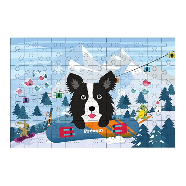 Puzzle chien Ski