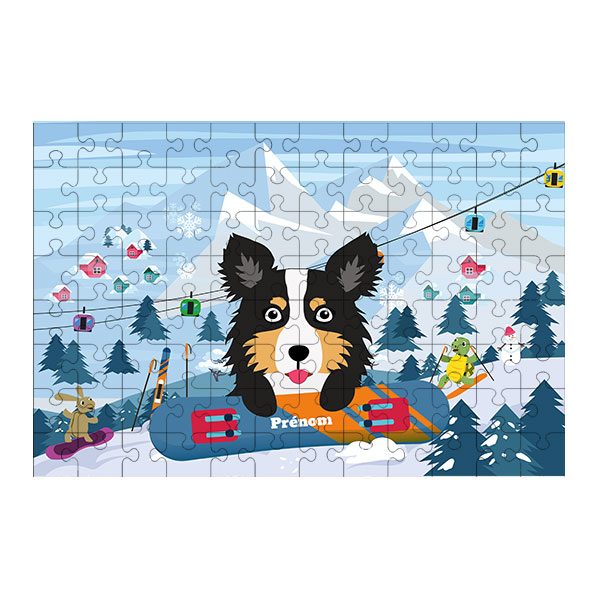 Puzzle chien Ski