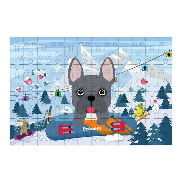 Puzzle chien Ski