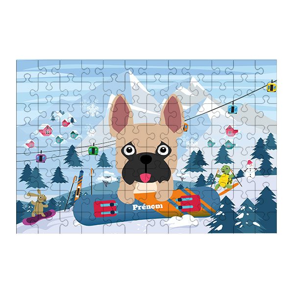 Puzzle chien Ski