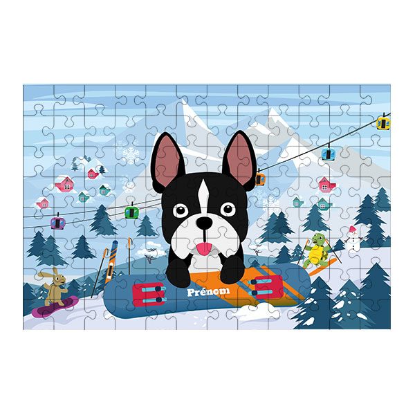 Puzzle chien Ski