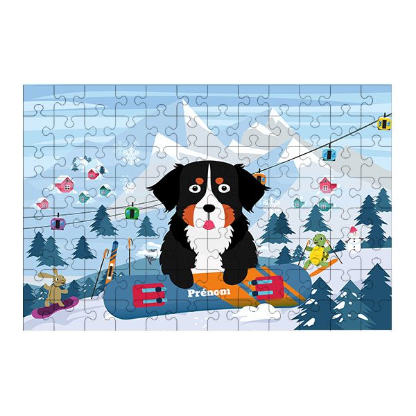 Puzzle chien Ski