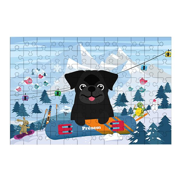 Puzzle chien Ski
