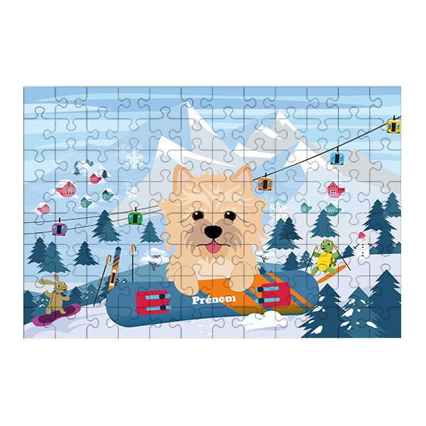 Puzzle chien Ski