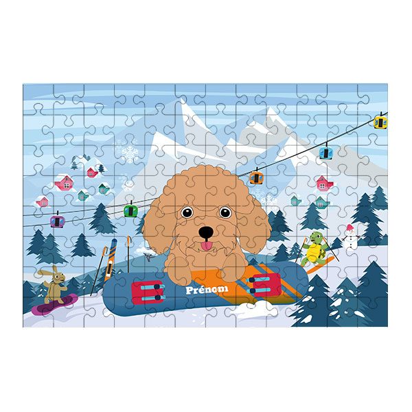 Puzzle chien Ski