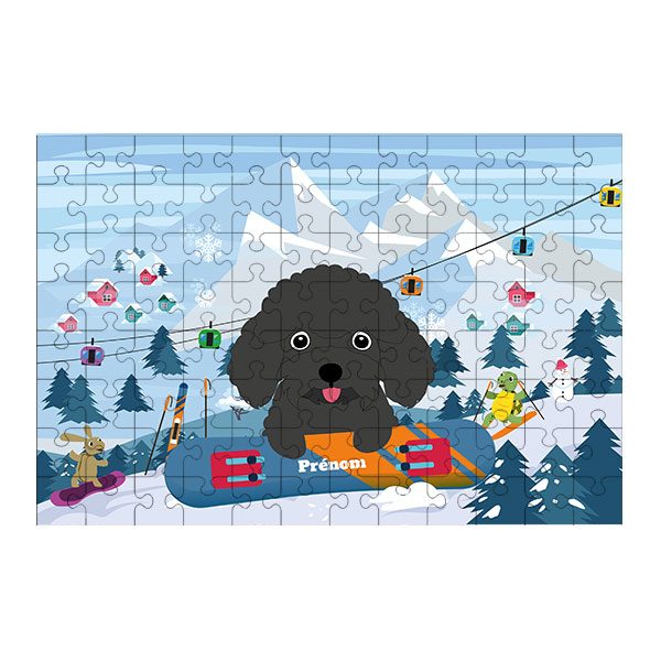 Puzzle chien Ski