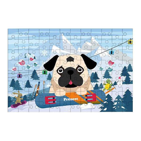 Puzzle chien Ski