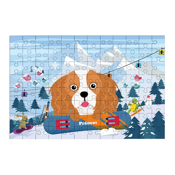 Puzzle chien Ski
