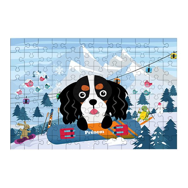 Puzzle chien Ski