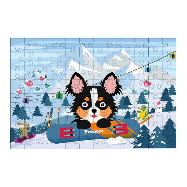 Puzzle chien Ski