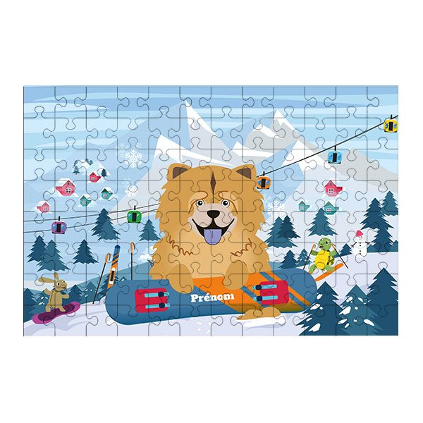 Puzzle chien Ski
