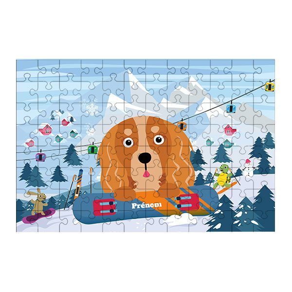 Puzzle chien Ski